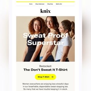 Knix sweatproof tshirt
